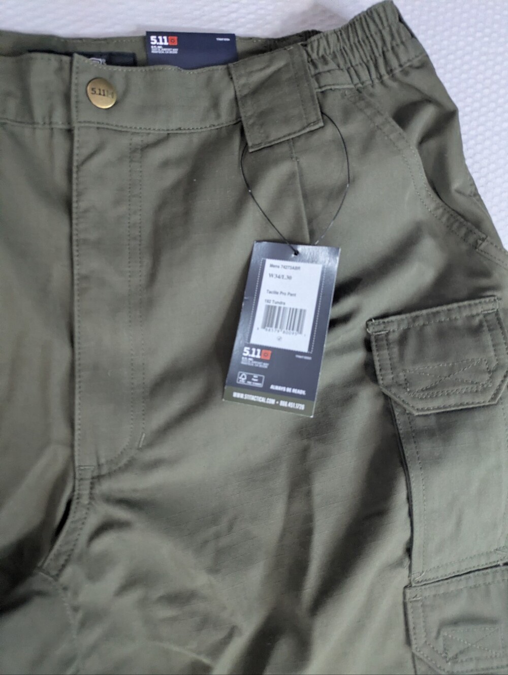 5.11 Men's TACLITE Pro Tactical Pants Style 74273, 30x34 GREEN NEW - Picture 3 of 7